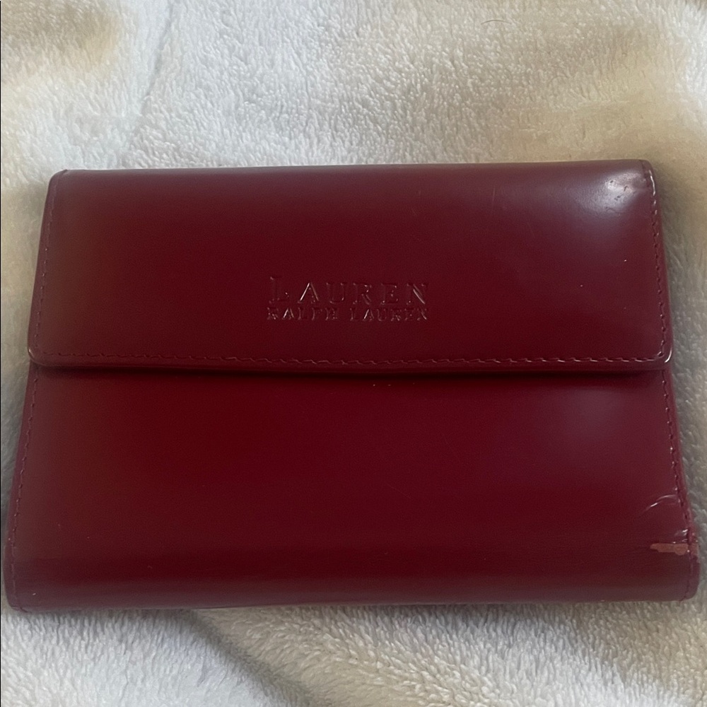 Lauren Ralph Lauren Burgundy Leather Wallet